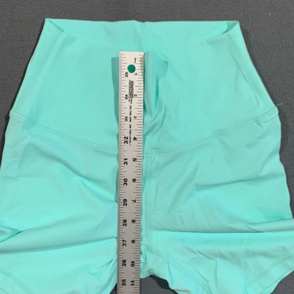 ESoft Women's Aruba Blue Biker Shorts‎ High Waist Nylon Lycra XS